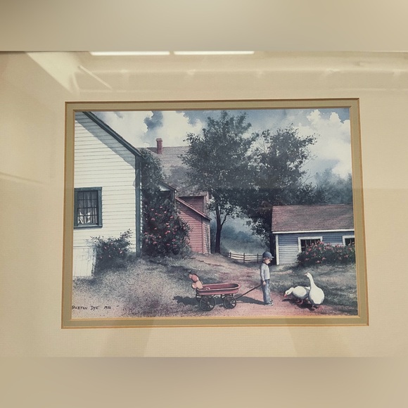 Other - Vintage painting with ducks